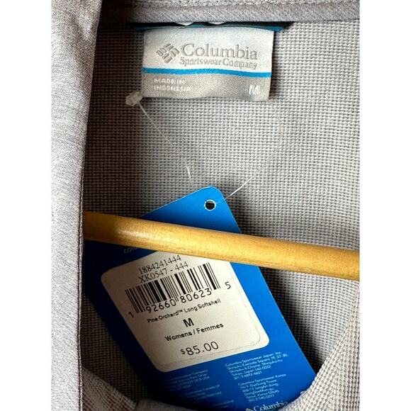 Columbia Gray Hooded Mid Length Lightweight Jacket Women's Size M NWT - Picture 3 of 4